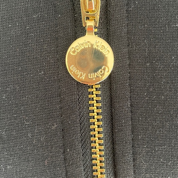 Calvin Klein Classic Black Dress with Gold Zipper Size 4 - Picture 4 of 10